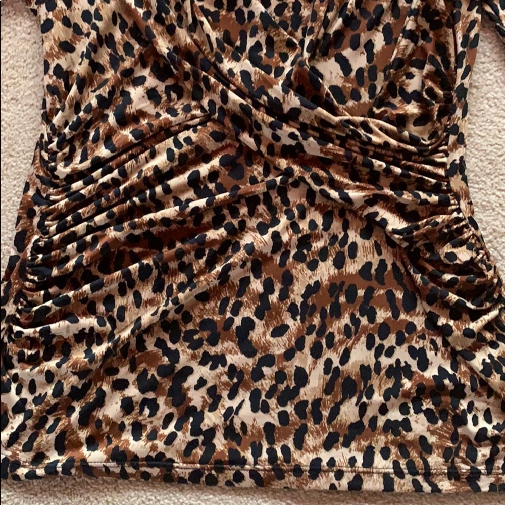 PS Ruched Animal Print Top by Worthington - Picture 7 of 7